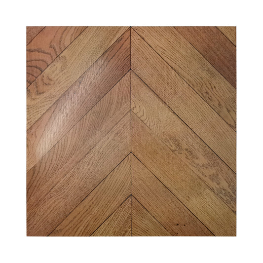 Vinyl Floor Stick on Tile - Chevron Timber