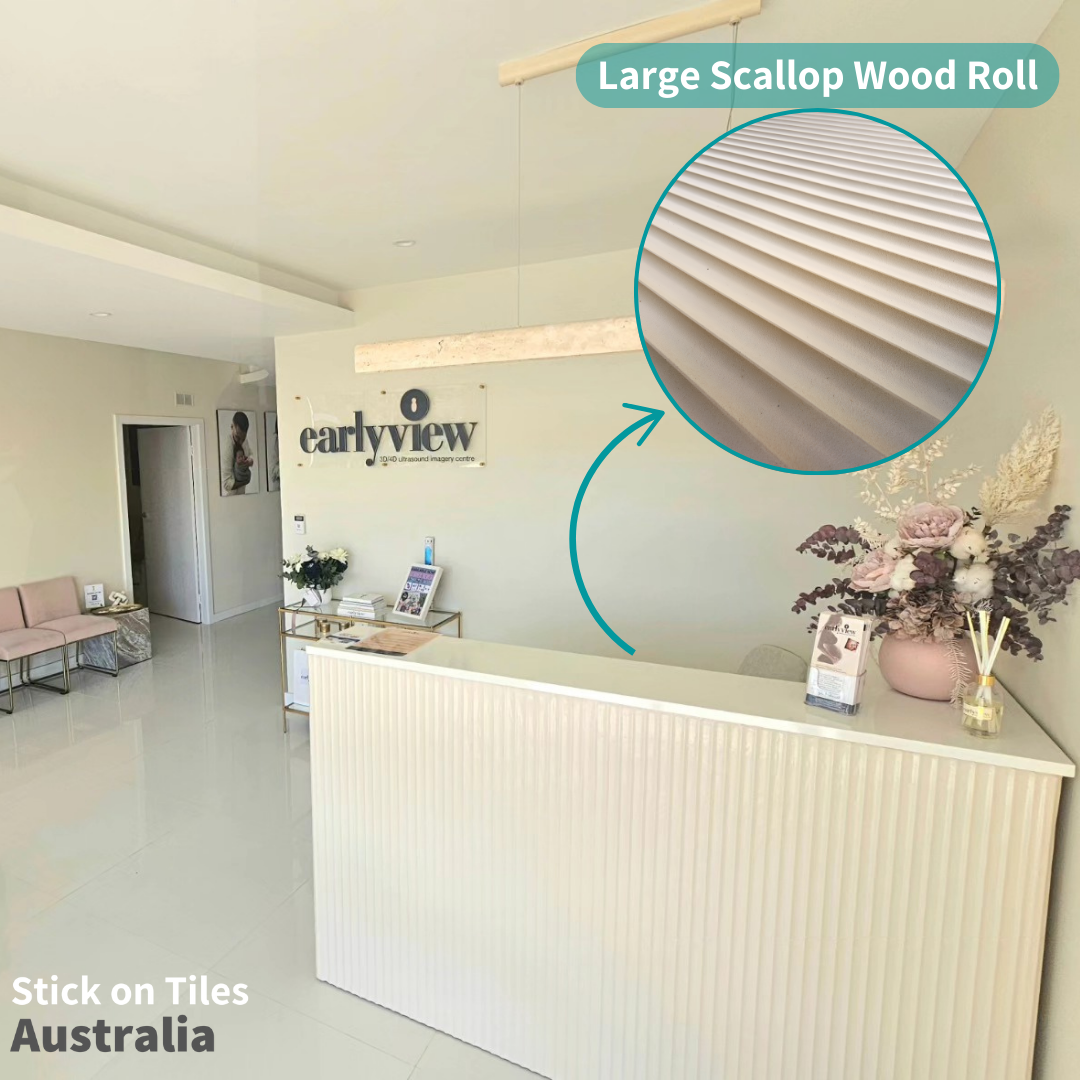 Flexible Wood Roll Panels - Large Scallop