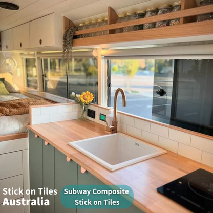 Subway Stick on Composite Tile - White