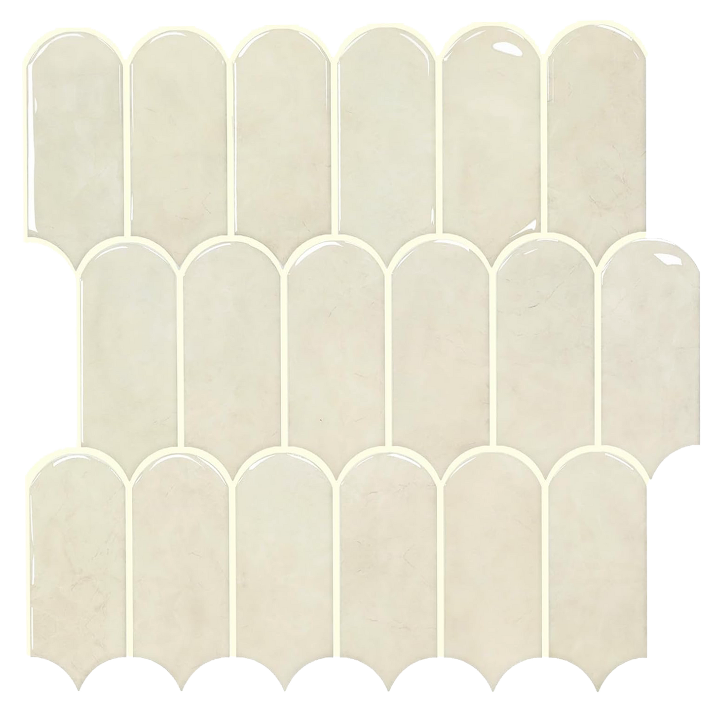 Feather Stick on Tile - Cream