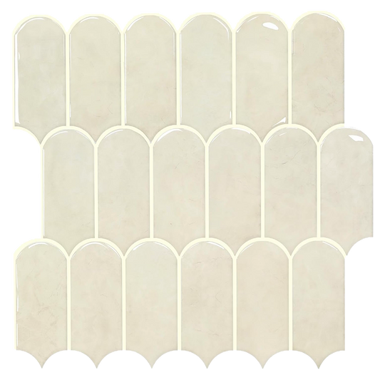 Feather Stick on Tile - Cream