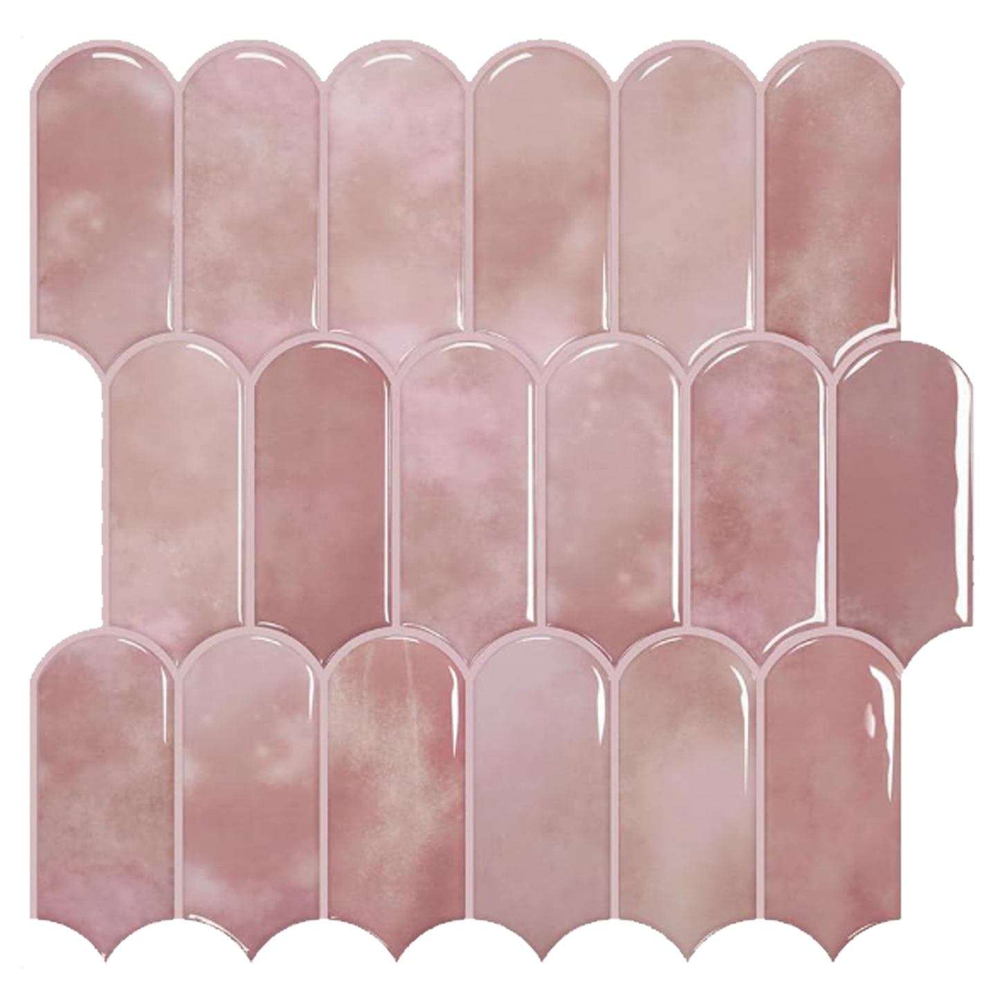 Feather Stick on Tile - Pink Marble