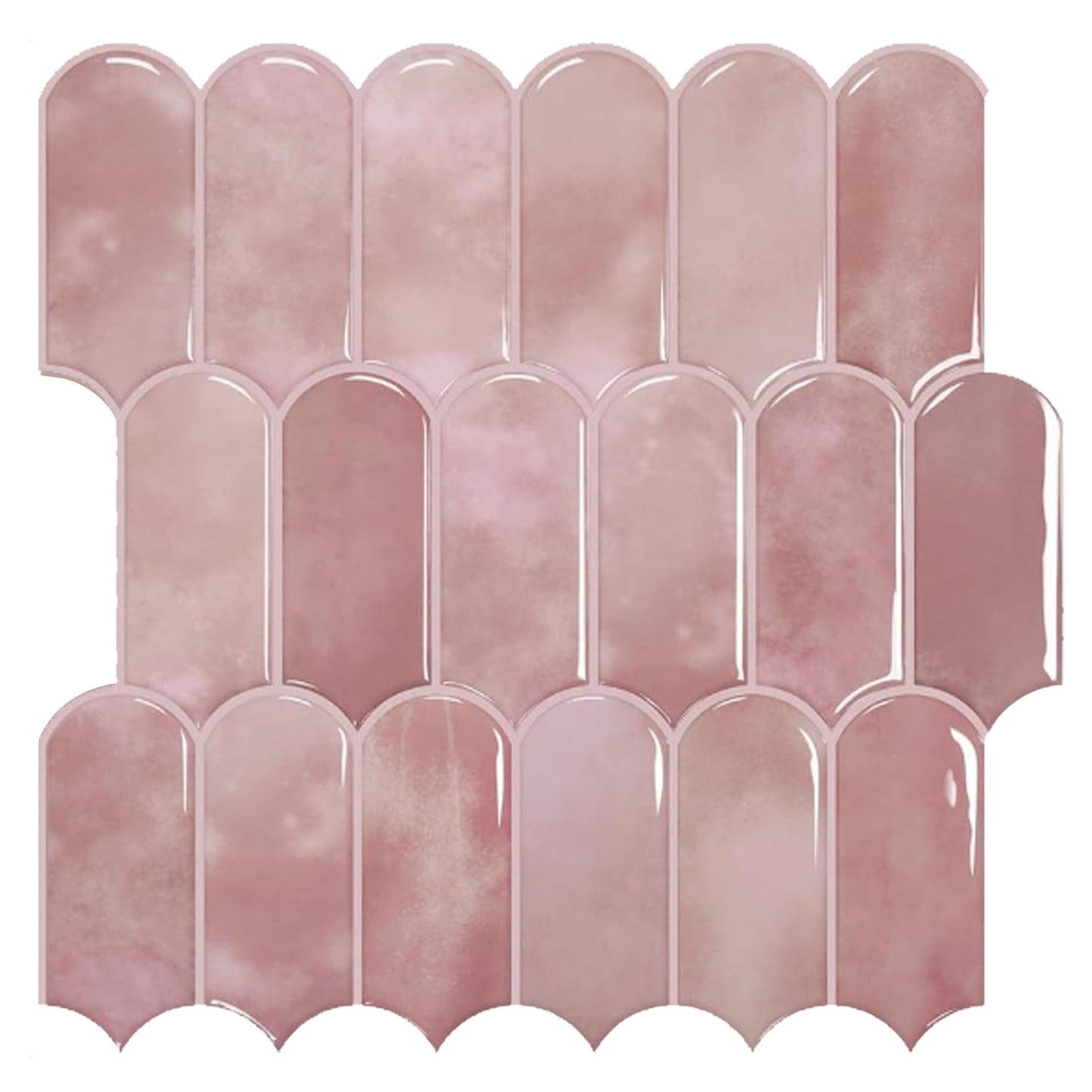 Feather Stick on Tile - Pink Marble