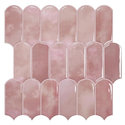 Feather Stick on Tile - Pink Marble