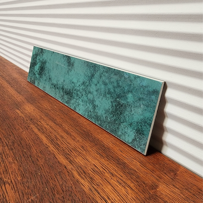 Long Subway Stick on Composite Tile - Turquoise green