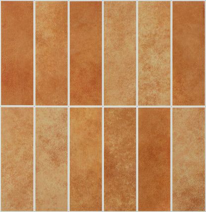 Large Kit Kat Stick on Composite Tile - Orange Marble