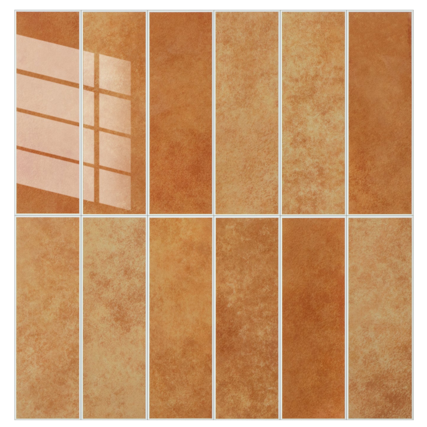 Large Kit Kat Stick on Composite Tile - Orange Marble