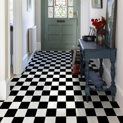 Vinyl Floor Stick on Tile - Chequered