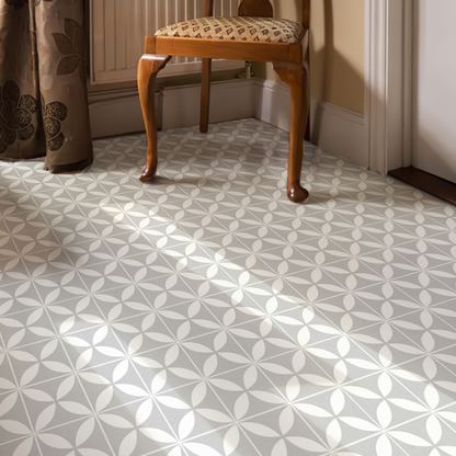 Vinyl Floor Stick on Tile - Grey Star