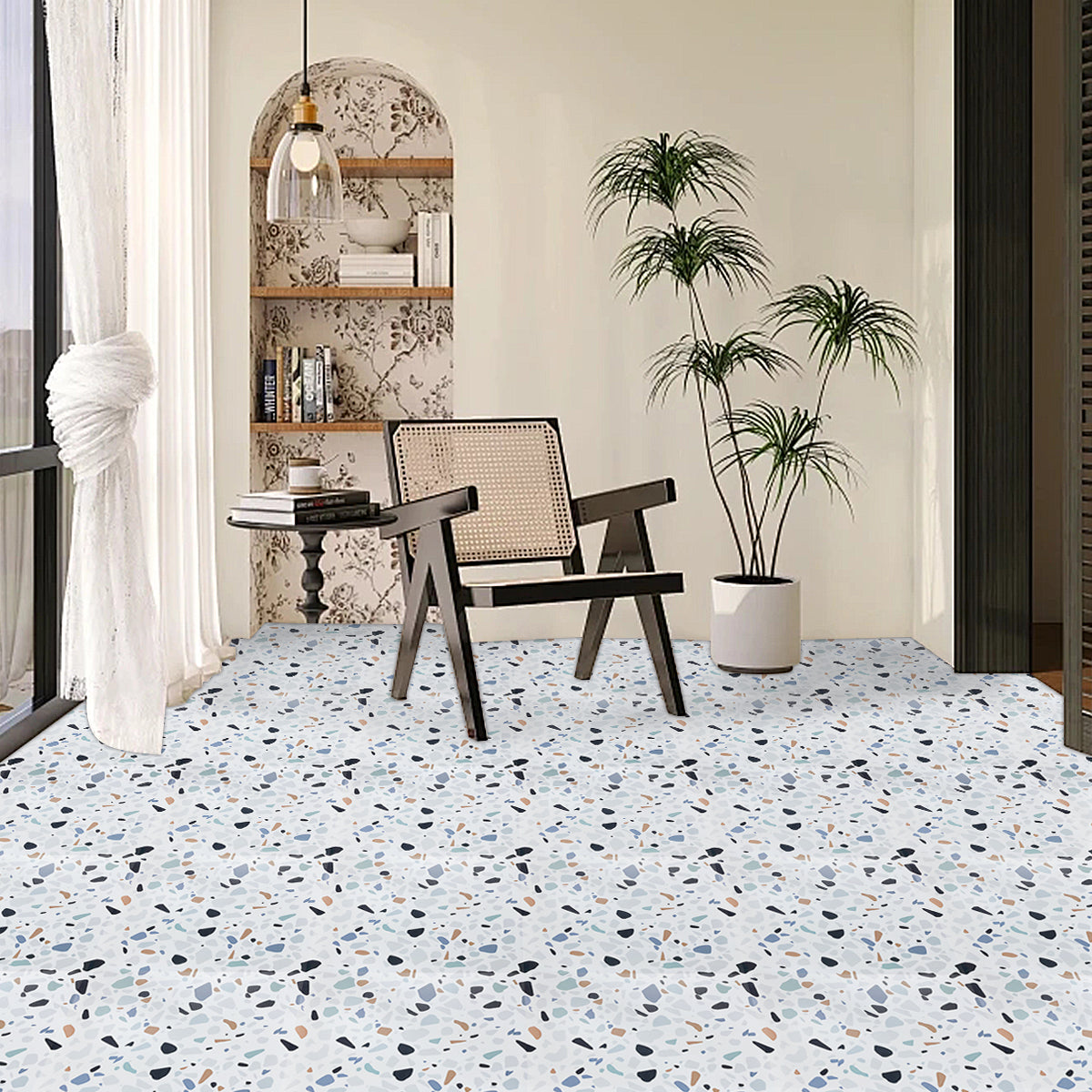 Vinyl Floor Stick on Tile - Terrazzo