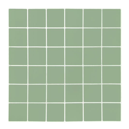 Square Stick on Tile - Matte Sage Green