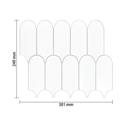 Feather Stick on Composite Tile - White - Stick on Tiles AustraliaStick on TileStick on Tiles Australia