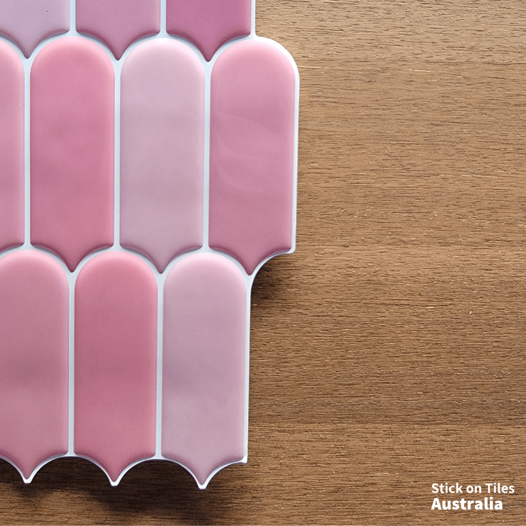 Feather Stick on Tile - Pink - Stick on Tiles AustraliaStick on Tiles Australia