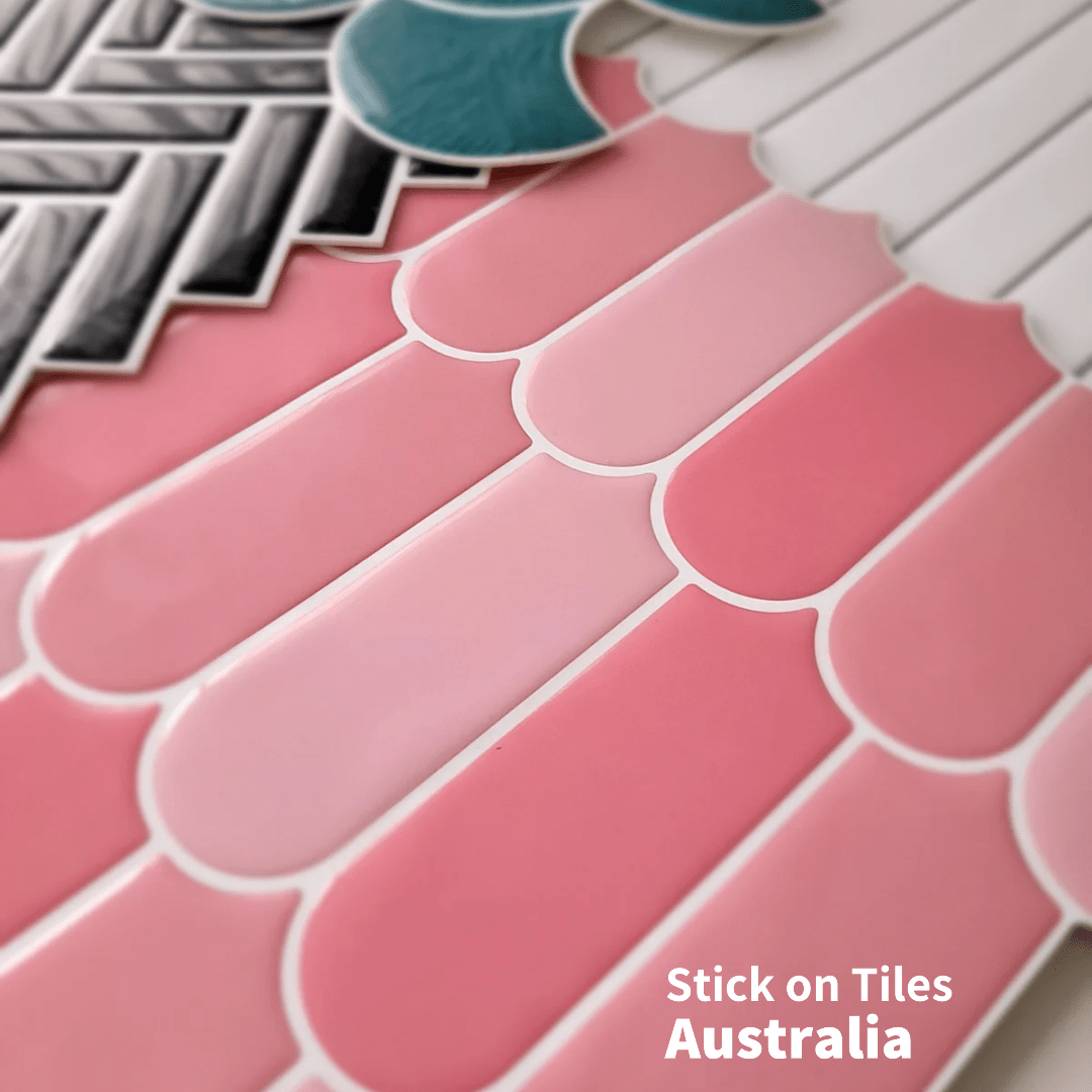 Feather Stick on Tile - Pink - Stick on Tiles AustraliaStick on Tiles Australia