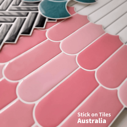 Feather Stick on Tile - Pink - Stick on Tiles AustraliaStick on Tiles Australia