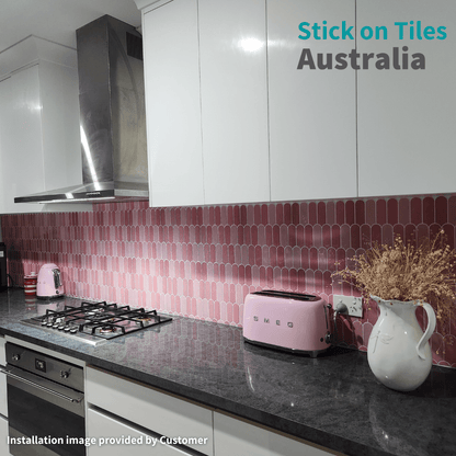 Feather Stick on Tile - Pink - Stick on Tiles AustraliaStick on Tiles Australia