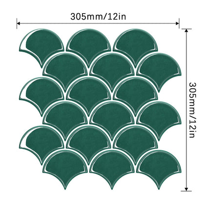 Fish Scale Stick on Tile - Forest Green - Stick on Tiles AustraliaStick on Tiles Australia