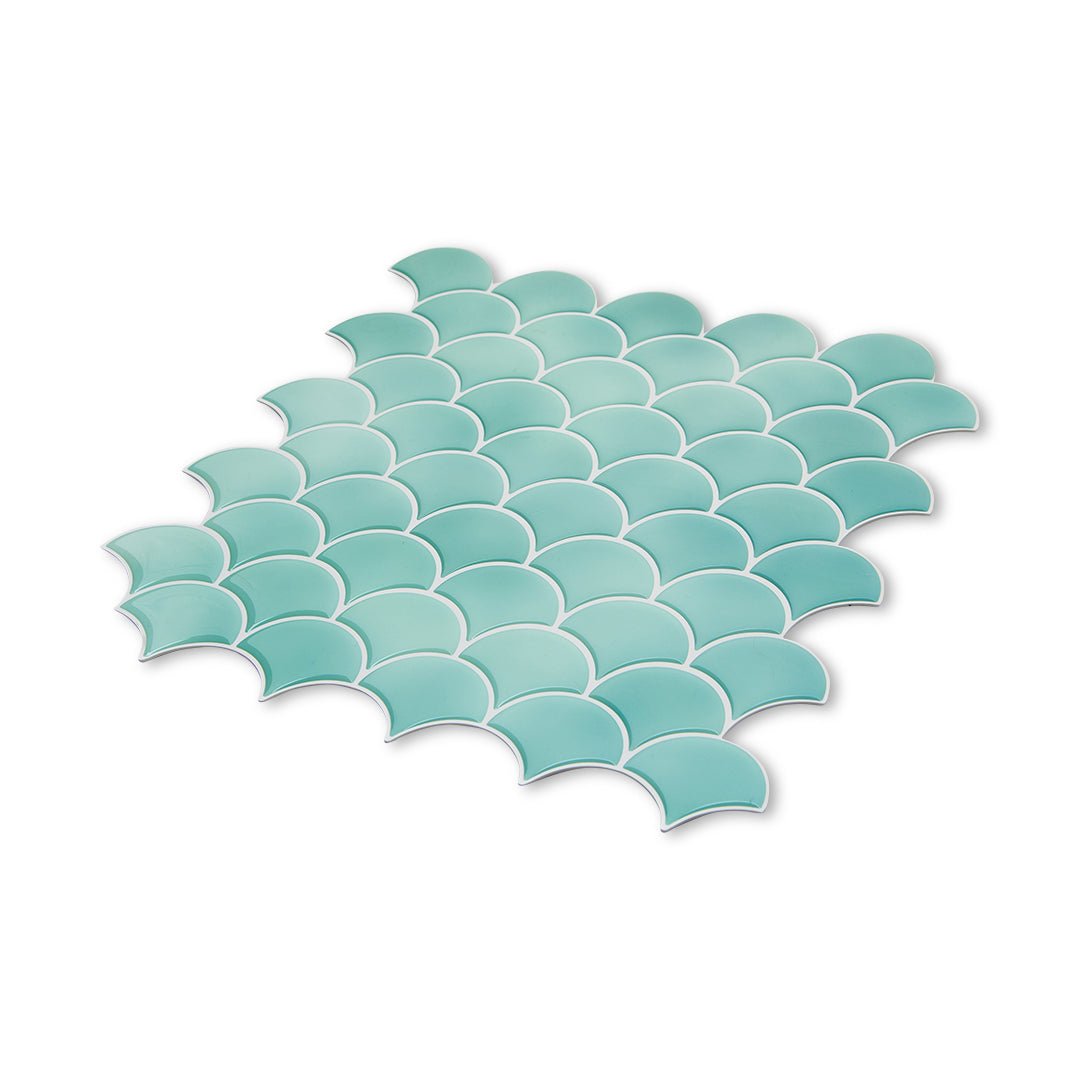 Fish Scale Stick on Tile - Turquoise - Stick on Tiles AustraliaStick on Tiles Australia