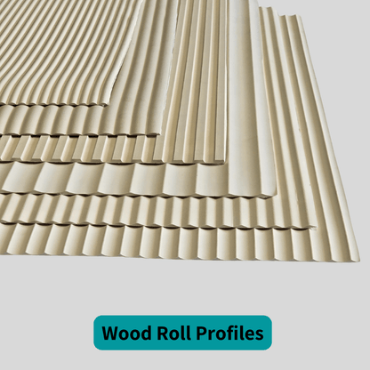 Flexible Wood Roll Panels - Large Demi Round - Stick on Tiles AustraliaStick on Tiles Australia