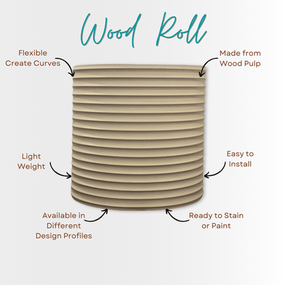 Flexible Wood Roll Panels - Large Scallop - Stick on Tiles AustraliaStick on Tiles Australia