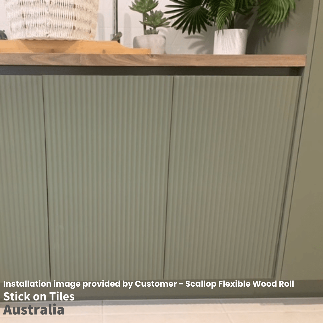 Flexible Wood Roll Panels - Scallop - Stick on Tiles AustraliaStick on Tiles Australia