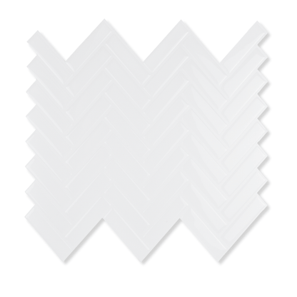 Herringbone Stick on Tile - All White - Stick on Tiles AustraliaStick on Tiles Australia