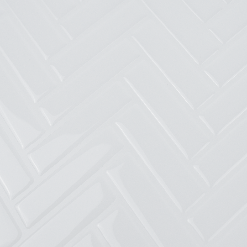 Herringbone Stick on Tile - All White - Stick on Tiles AustraliaStick on Tiles Australia