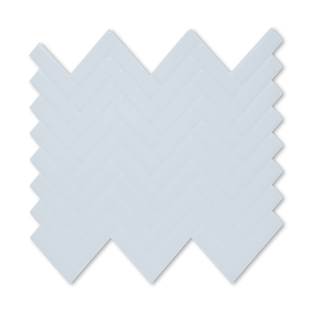 Herringbone Stick on Tile - All White - Stick on Tiles AustraliaStick on Tiles Australia