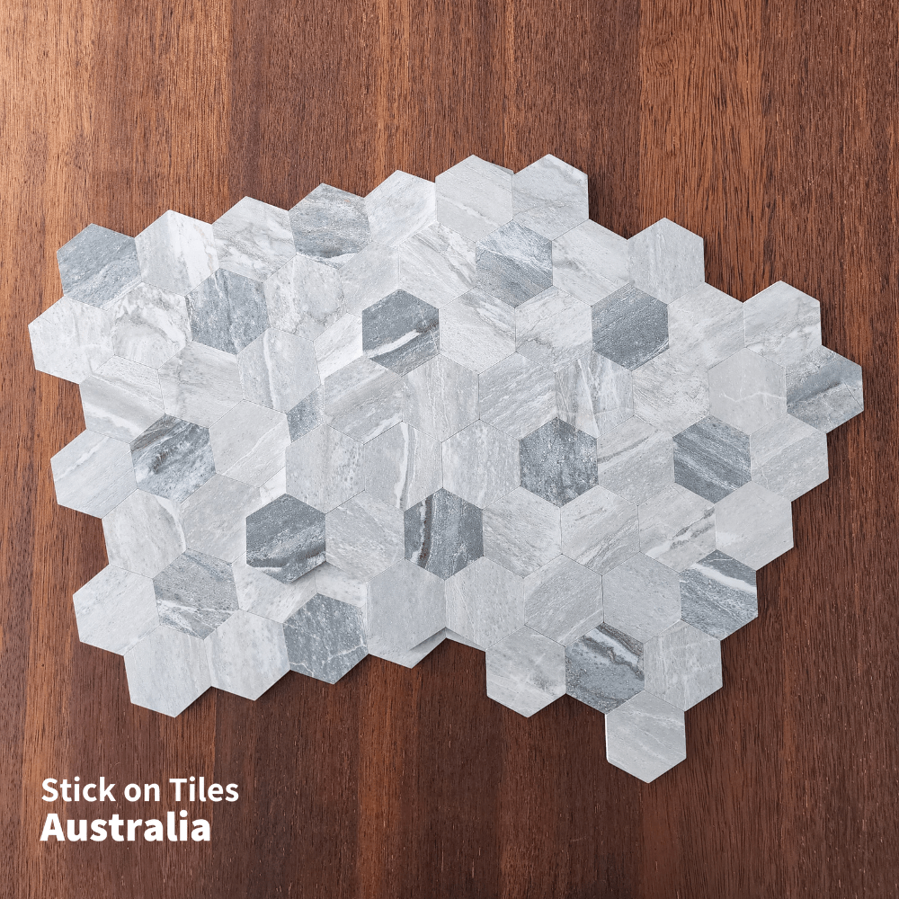 Hexagon Stick on Composite Tile - Stone - Stick on Tiles AustraliaStick on Tiles Australia