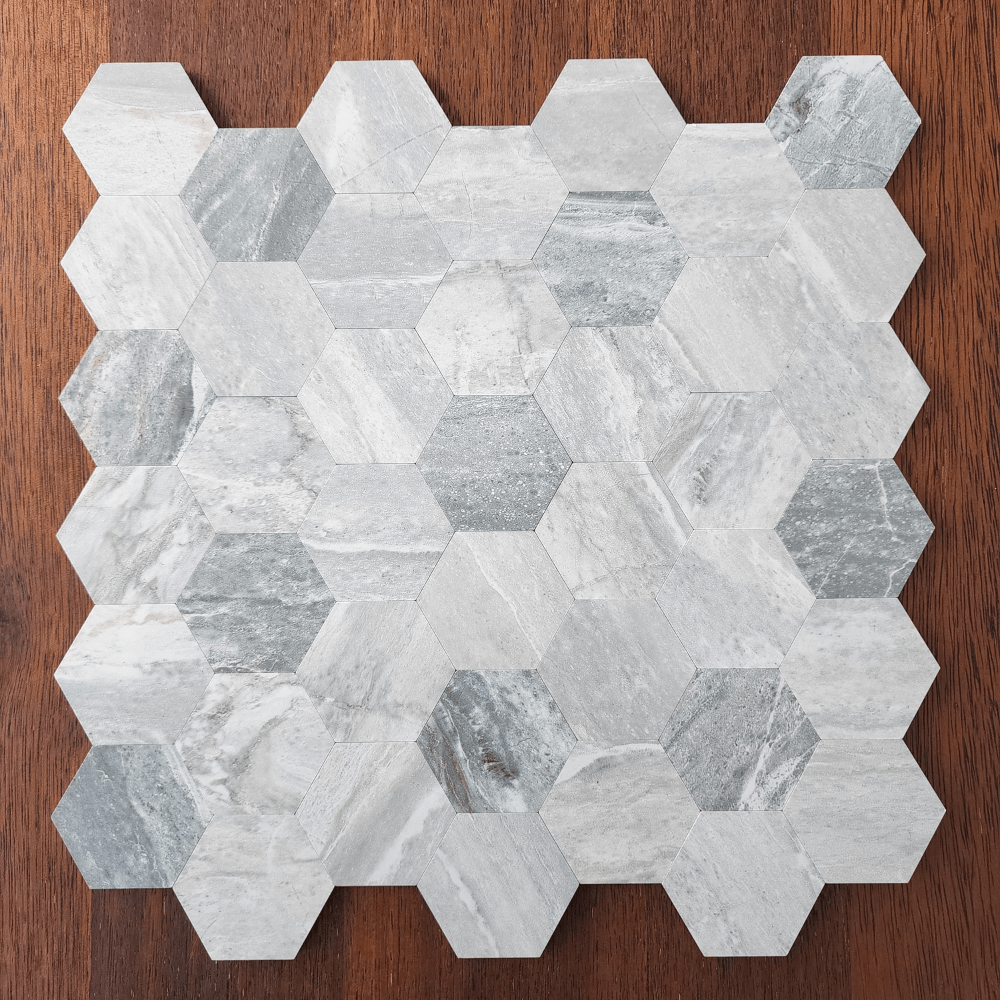 Hexagon Stick on Composite Tile - Stone - Stick on Tiles AustraliaStick on Tiles Australia