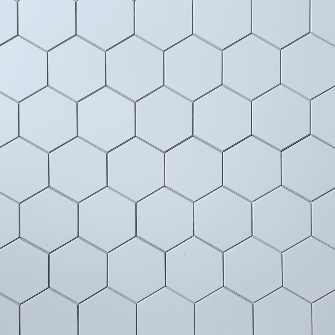 Hexagon Stick on Composite Tile - White - Stick on Tiles AustraliaStick on Tiles Australia