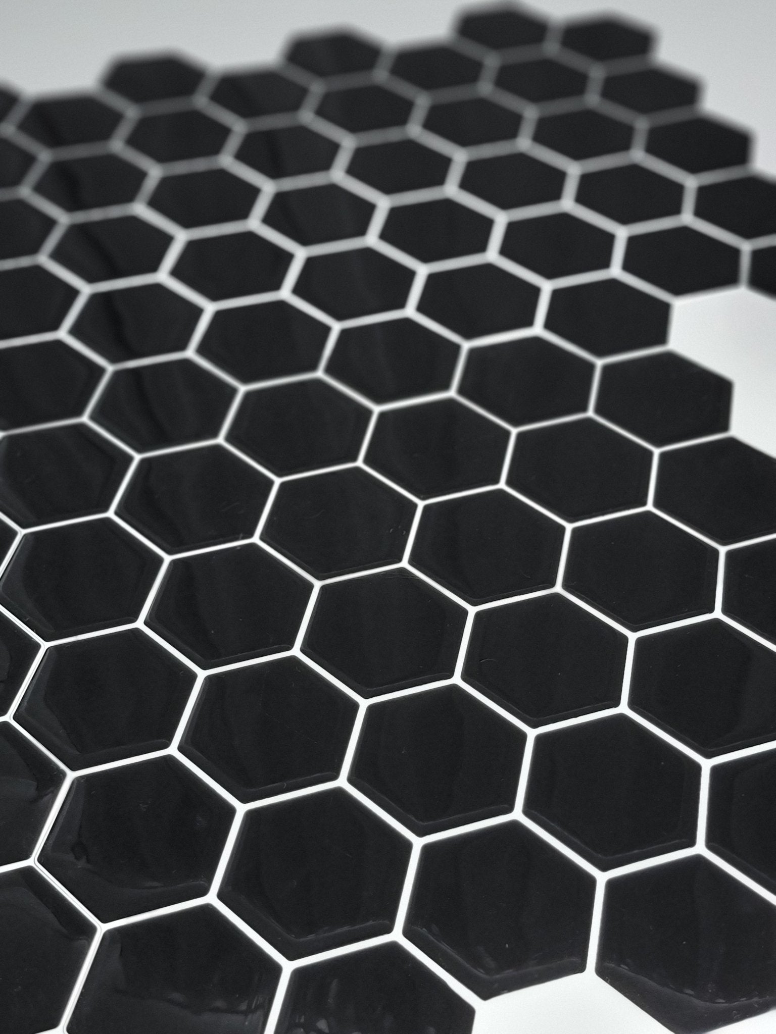 Hexagon Stick on Tile - Black - Stick on Tiles AustraliaStick on Tiles Australia