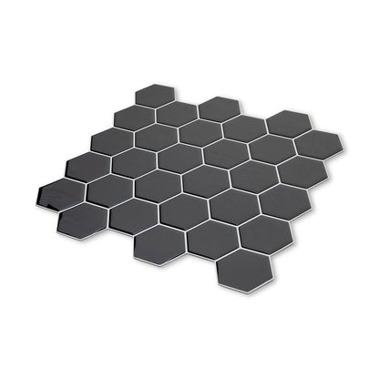 Hexagon Stick on Tile - Black - Stick on Tiles AustraliaStick on Tiles Australia