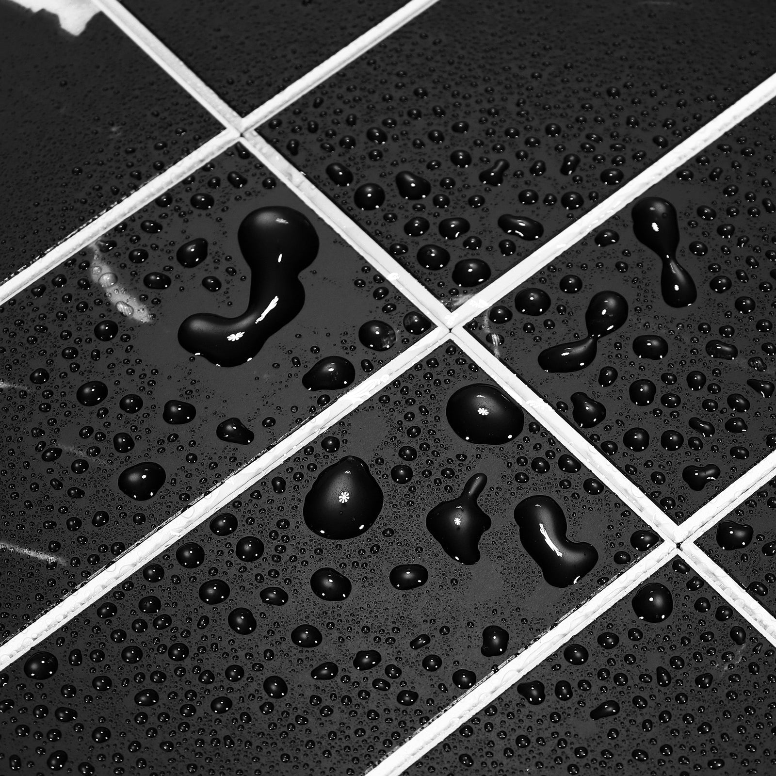 Kit Kat Stick on Composite Tile - Matte Black Marble - Stick on Tiles AustraliaStick on Tiles Australia