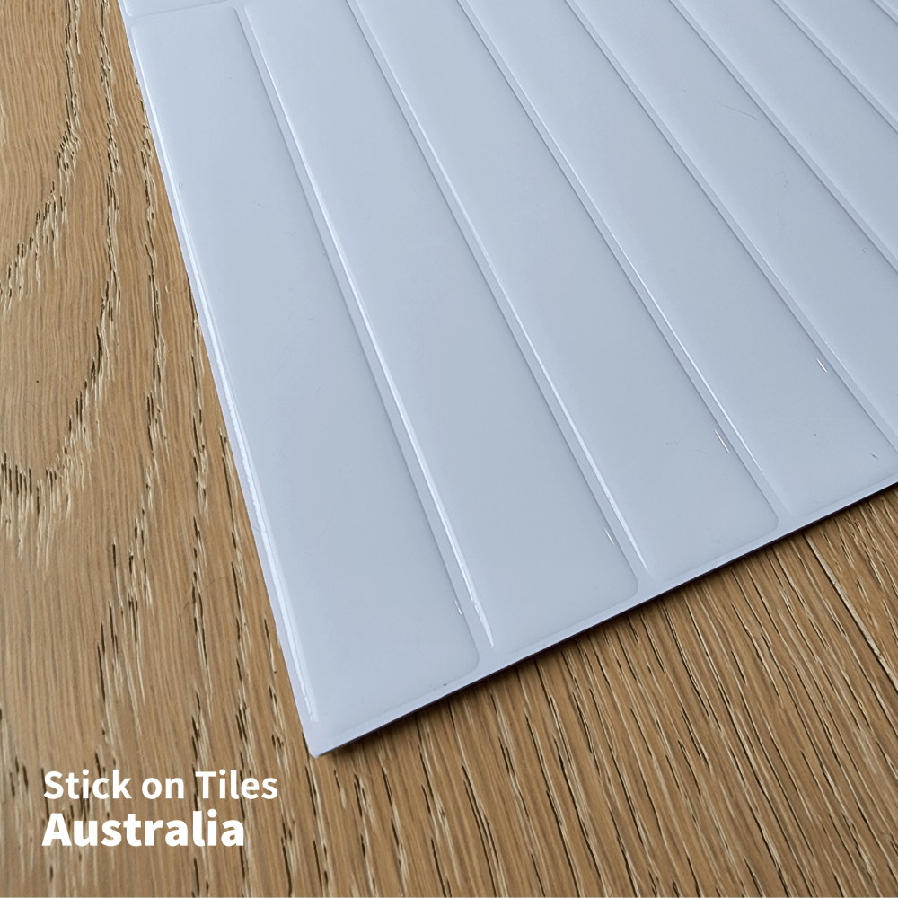 Kit Kat Stick on Tile - All White - Stick on Tiles AustraliaStick on Tiles Australia