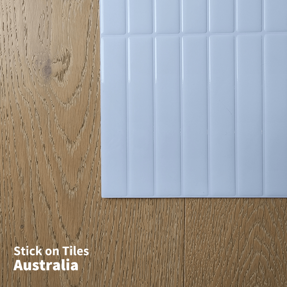 Kit Kat Stick on Tile - All White - Stick on Tiles AustraliaStick on Tiles Australia