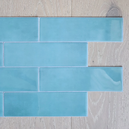 Long Subway Stick on Tile - Eucalyptus Green