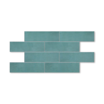 Long Subway Stick on Tile - Eucalyptus Green