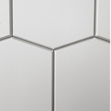 Long Hexagon Stick on Composite Tile - White – Stick on Tiles Australia